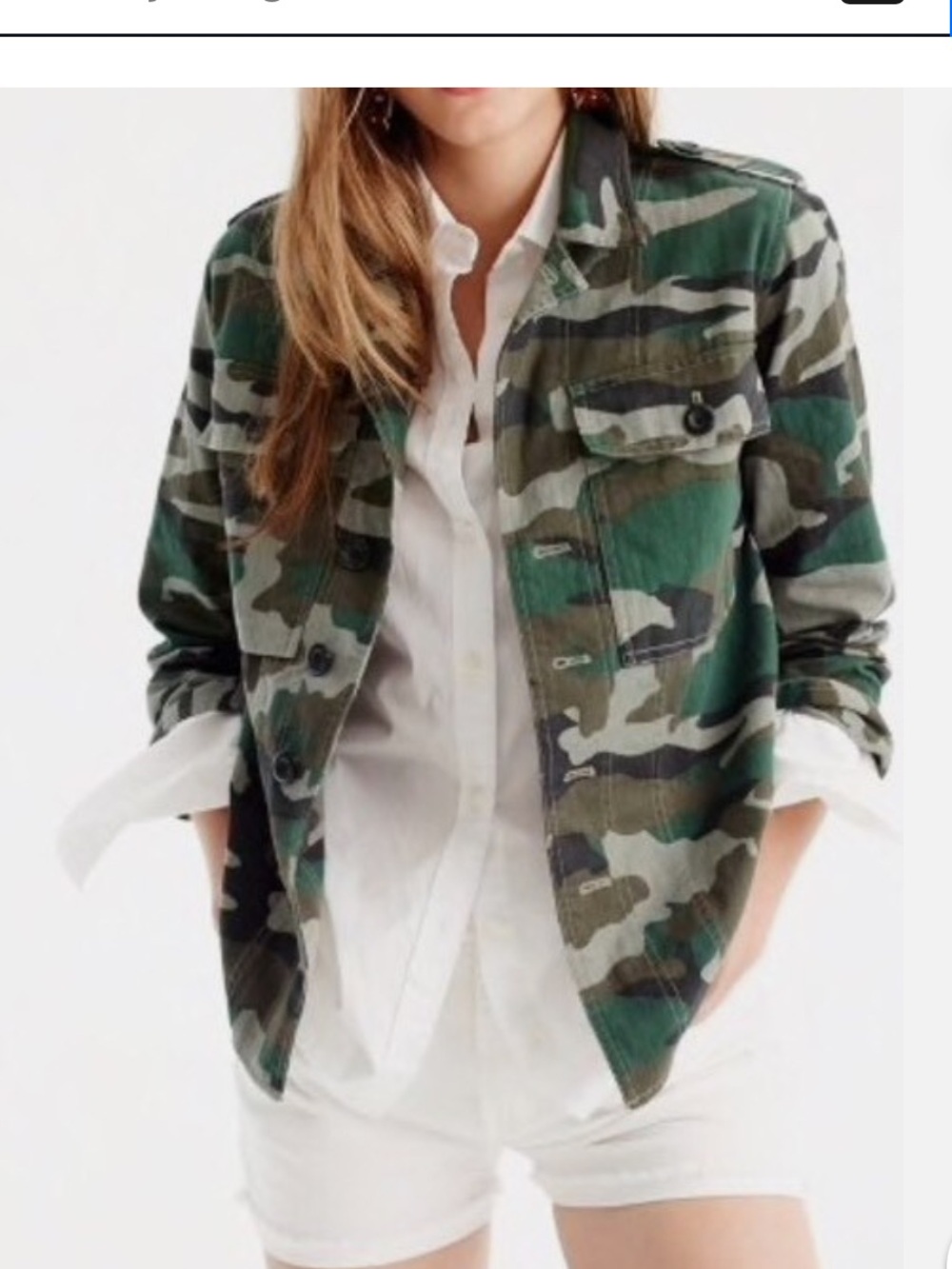 JCrew Camo Utility Jacket - Women's Green Camouflage